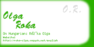 olga roka business card